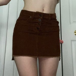 Corduroy miniskirt